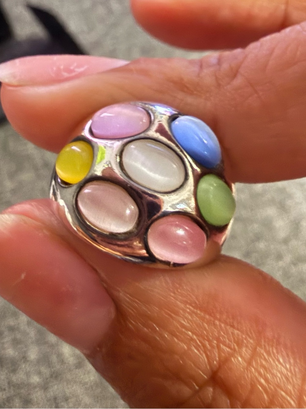 Premier Designs Pastel Multi Cabochon Dome Ring